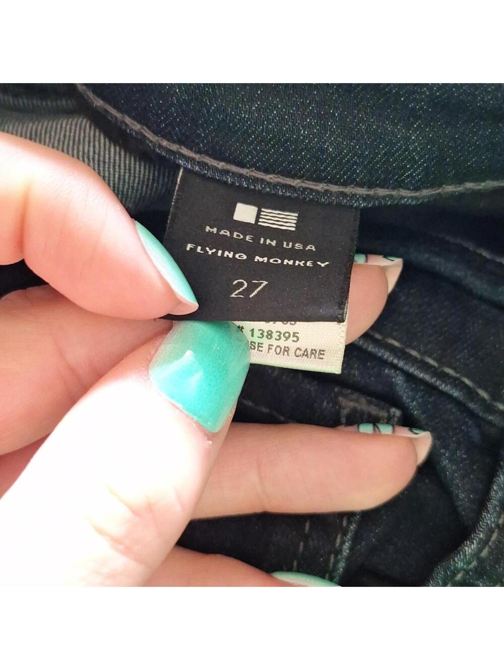 Flying Monkey Dark Wash Skinny Jean Size 27 - Picture 6 of 7